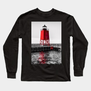 "Charlevoix Lighthouse Reflections #2" Long Sleeve T-Shirt